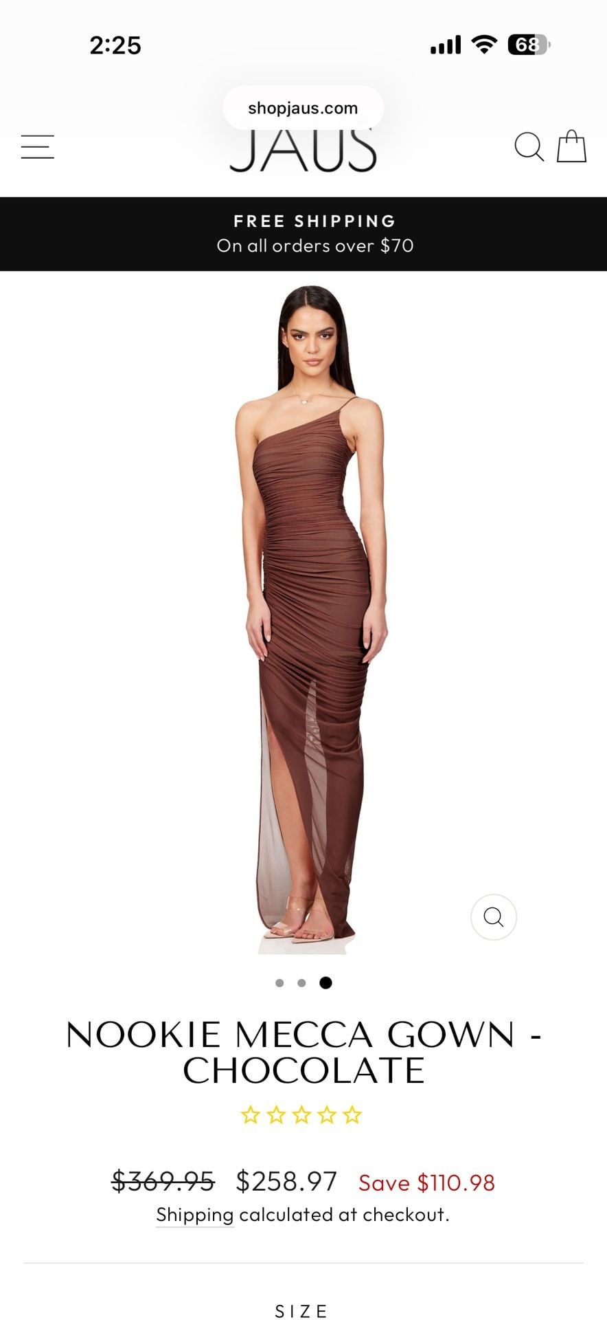 Nookie Mecca Gown in Chocolate Mesh
3 7