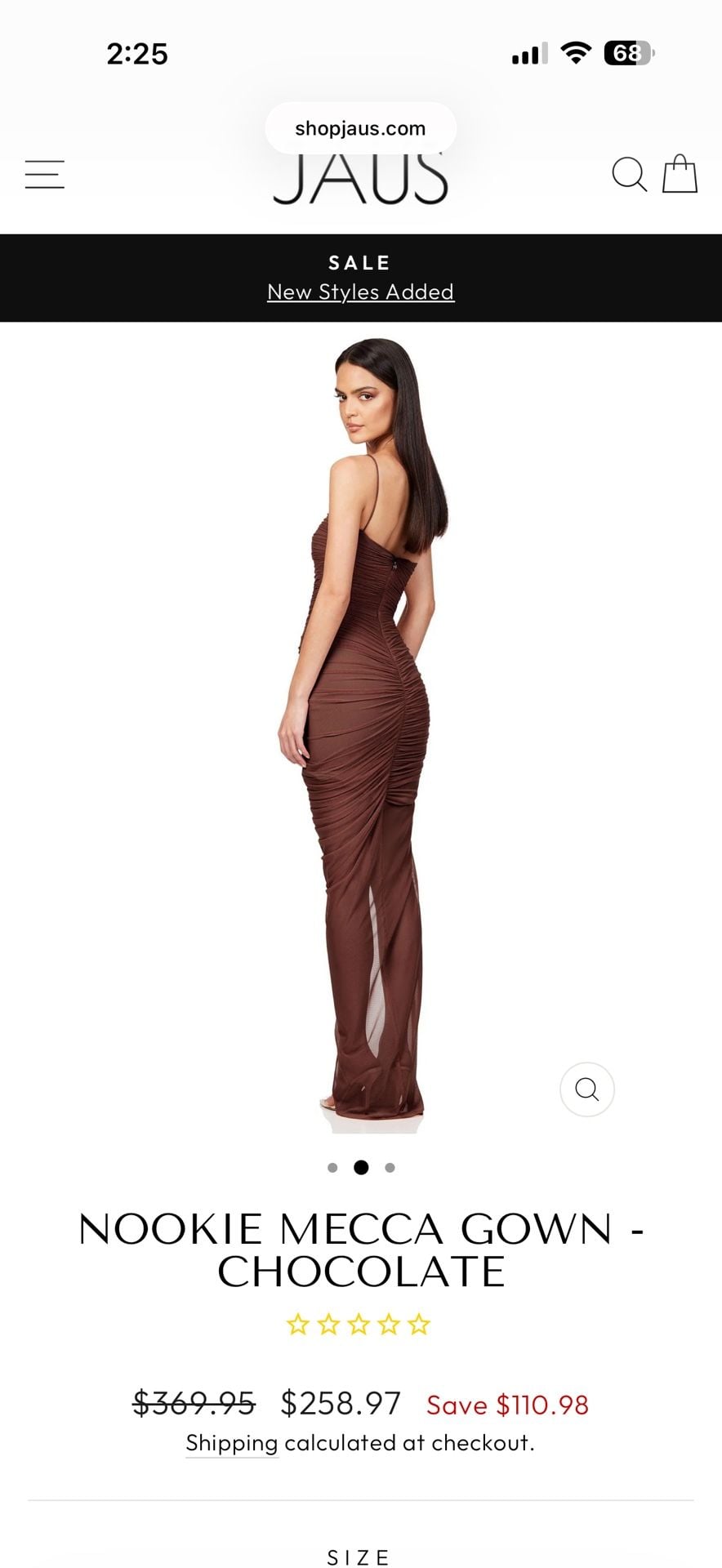 Nookie Mecca Gown in Chocolate Mesh
3 8