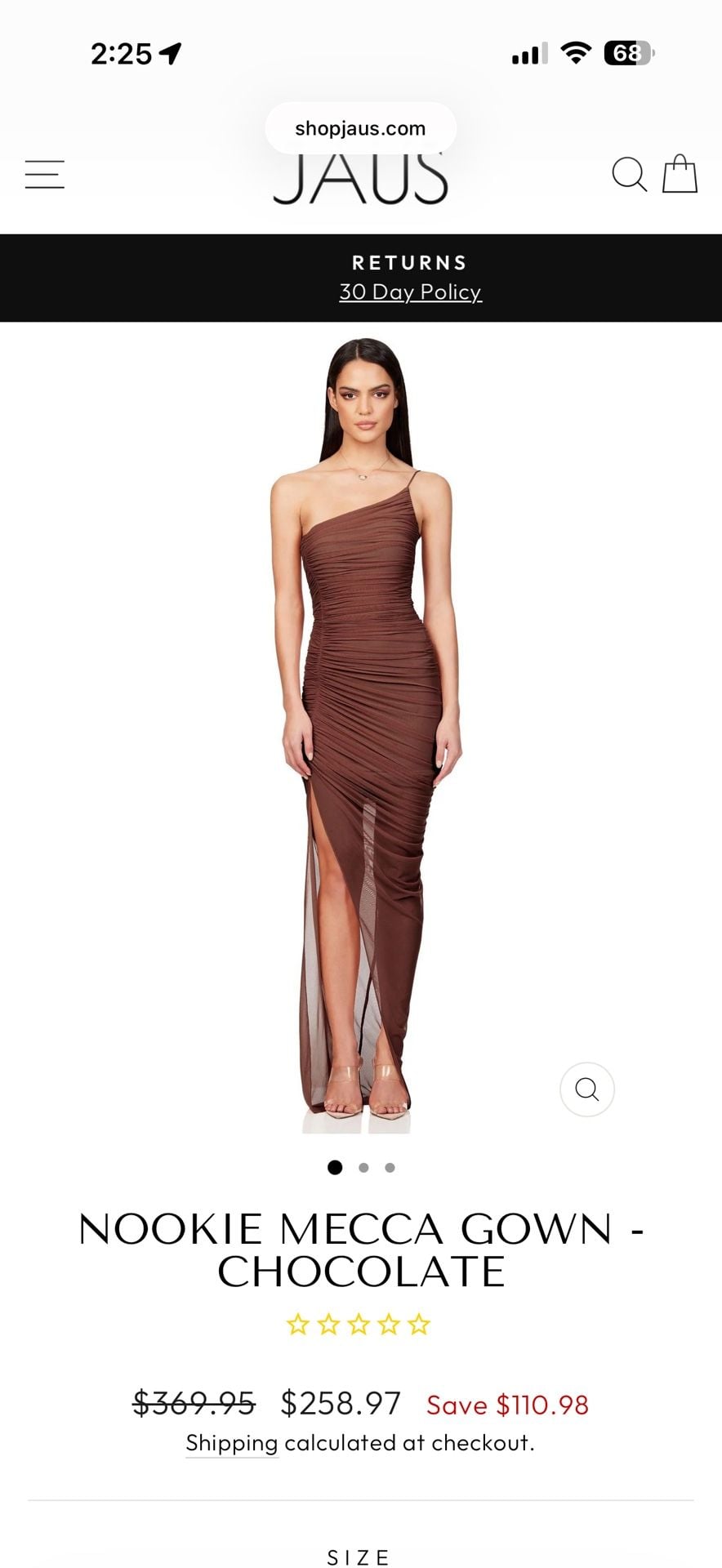 Nookie Mecca Gown in Chocolate Mesh
3 9