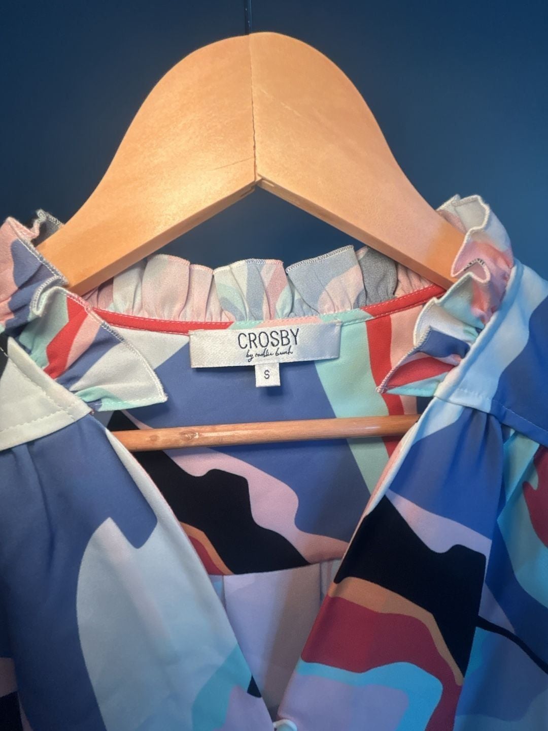 Crosby by Mollie Burch Josephine Blouse in Multicolored Abstract Print 4
