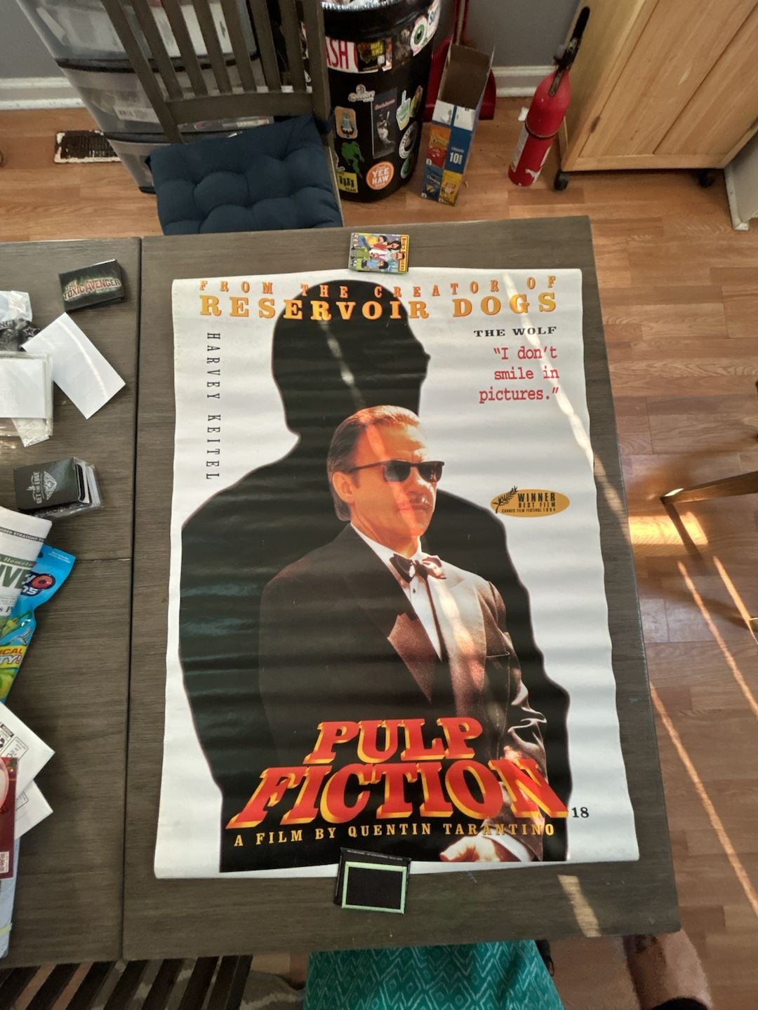 Pulp Fiction The Wolf Character 1994 Original Vintage Promotional Movie Poster 1