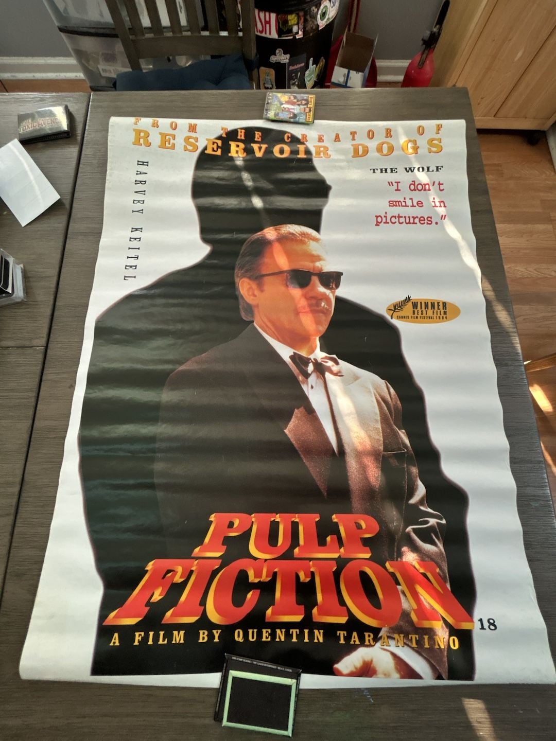 Pulp Fiction The Wolf Character 1994 Original Vintage Promotional Movie Poster 7