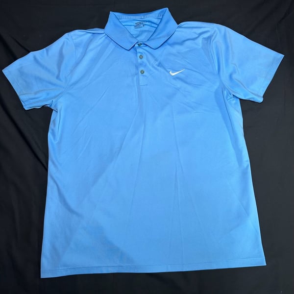 Nike Golf Standard Fit Dri-FIT Solid Light Blue Polo Shirt