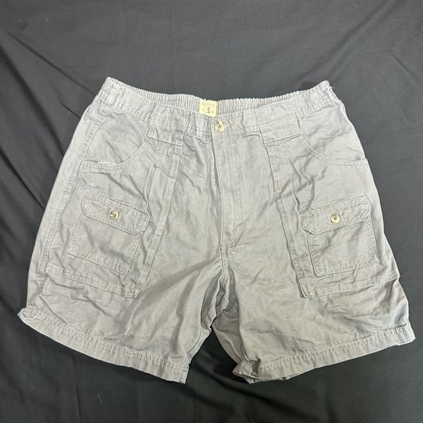 RedHead Brand Co. Men's Gray Canvas Cargo Shorts with Elastic Waist Size 38