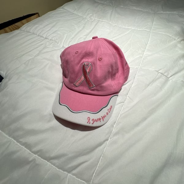 Unbranded Breast Cancer Awareness 'Pray for a Cure' Pink and White Baseball Cap