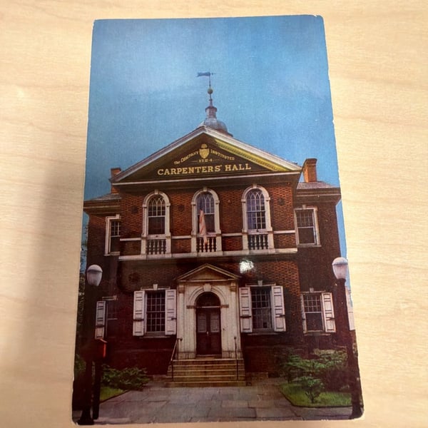 RPPC Carpenters' Hall Exterior View Philadelphia Pennsylvania VTG Postcard