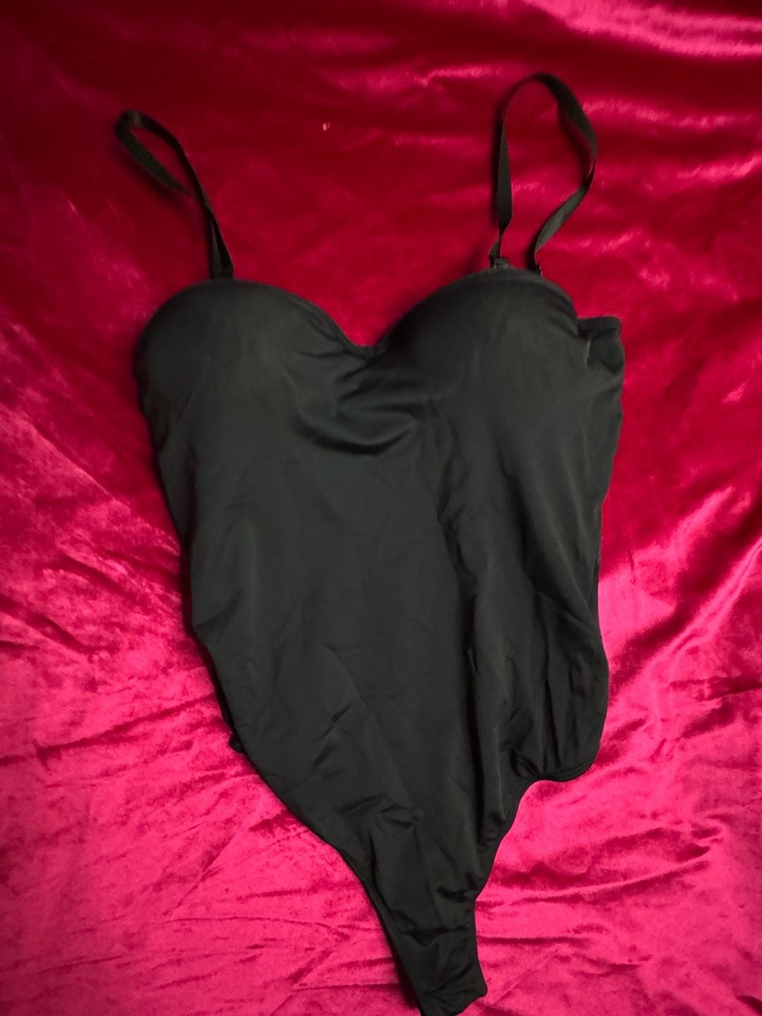 Fashion Nova Taylor Sweetheart Padded U-Wire Sleeveless Bodysuit - Black 5