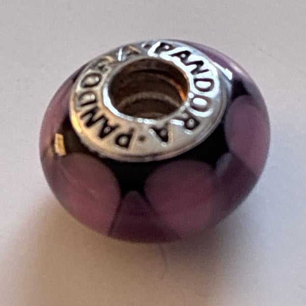 Pandora Captivating Purple Murano Glass Sterling Silver Charm 790635