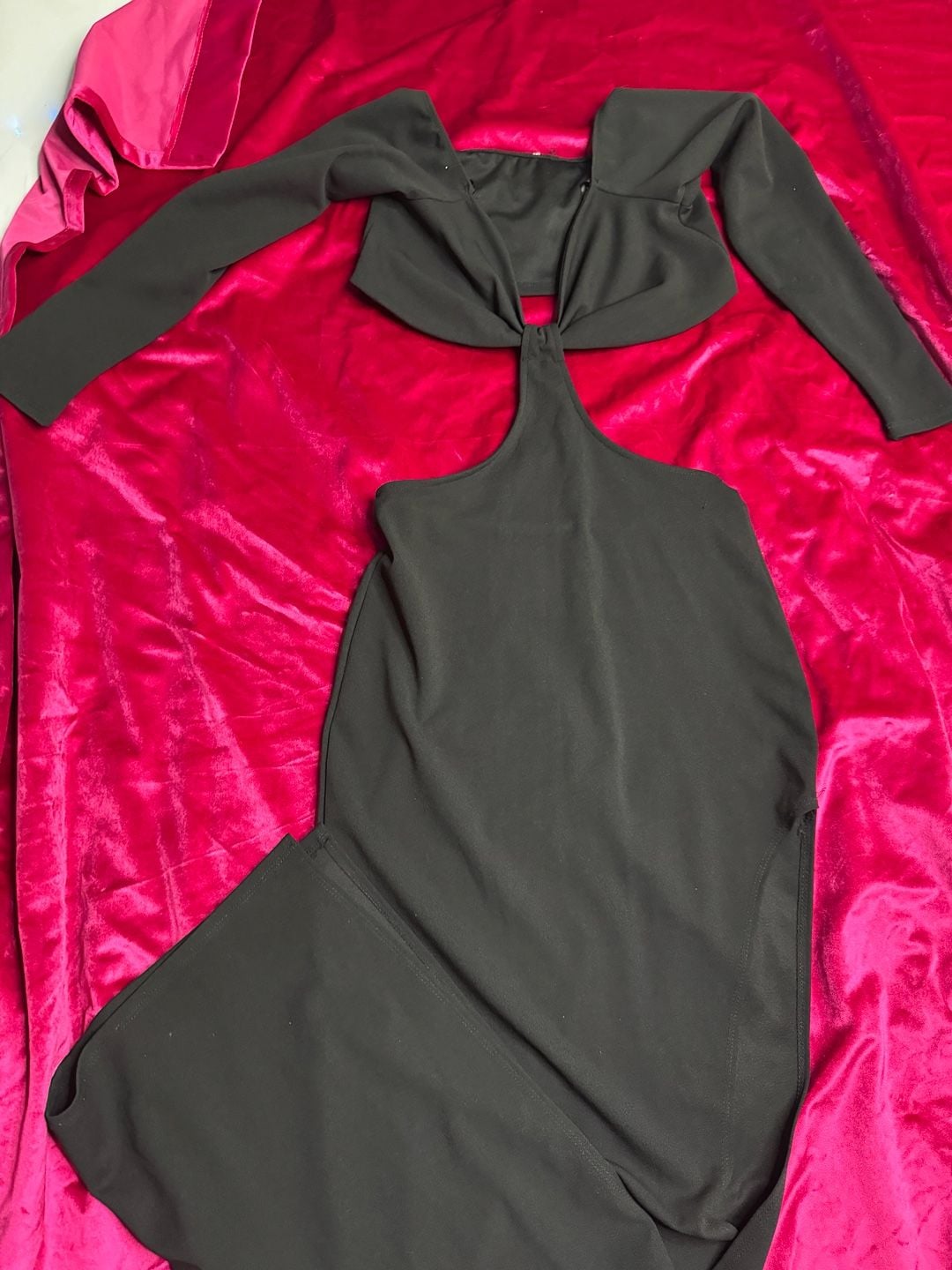 Minkpink Amber Cut-Out Black Long Sleeve Maxi Dress 2