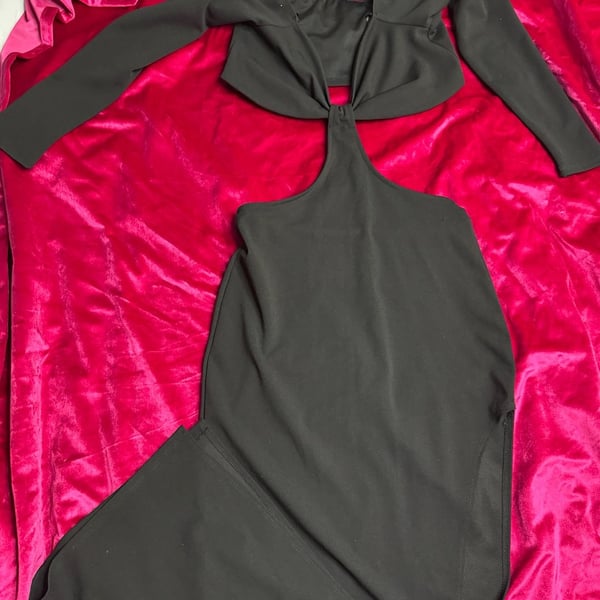 Minkpink Amber Cut-Out Black Long Sleeve Maxi Dress