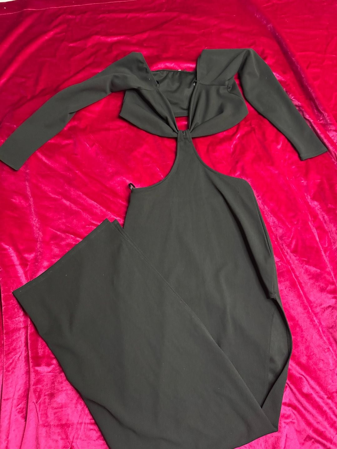 Minkpink Amber Cut-Out Black Long Sleeve Maxi Dress 6