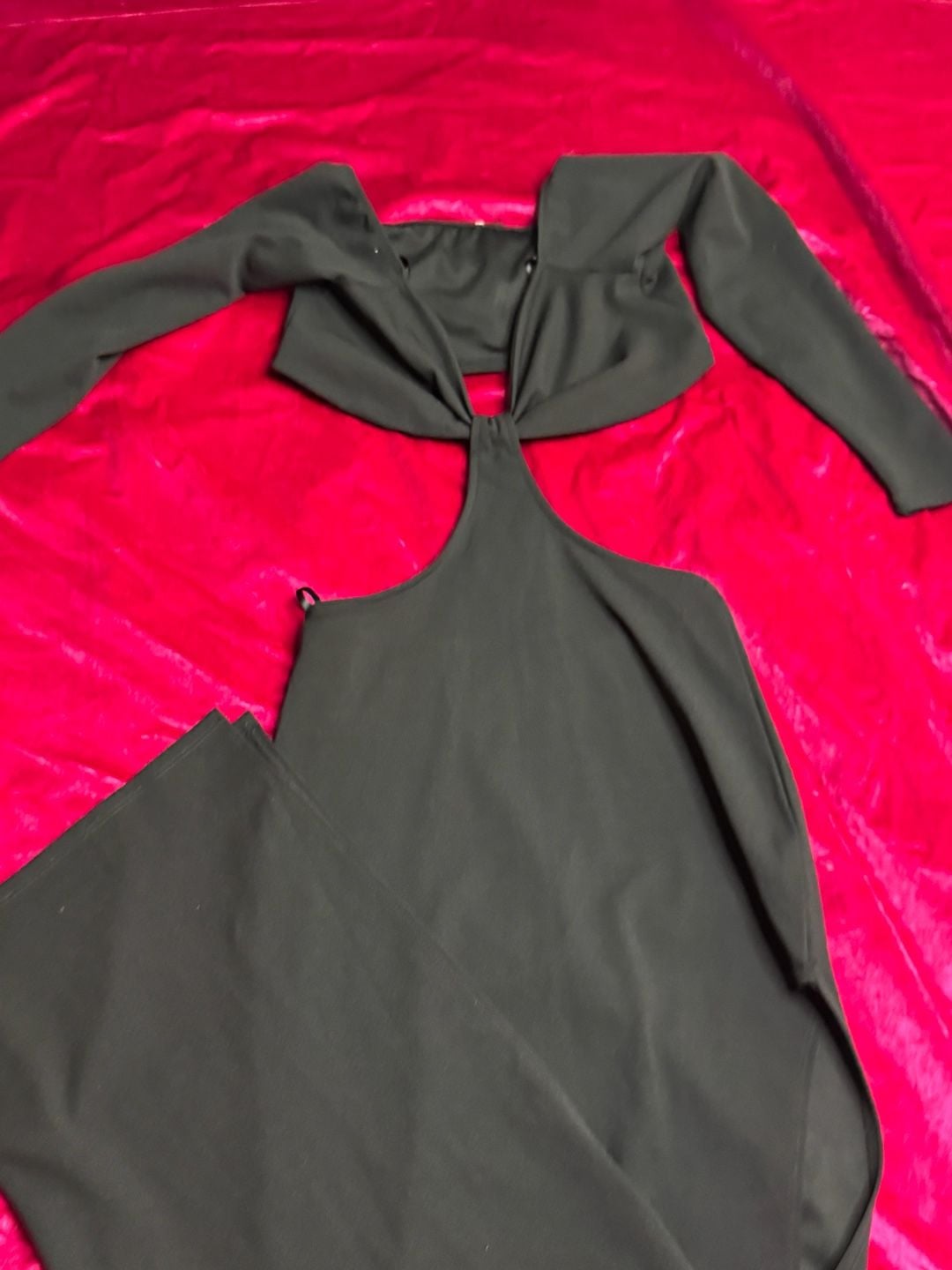 Minkpink Amber Cut-Out Black Long Sleeve Maxi Dress 8