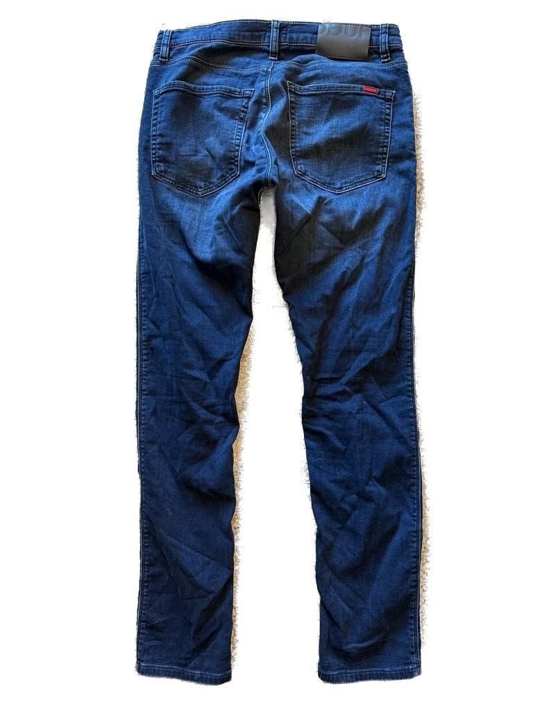 HUGO Hugo Boss Dark Wash Slim-Fit Jersey Denim Jeans 3