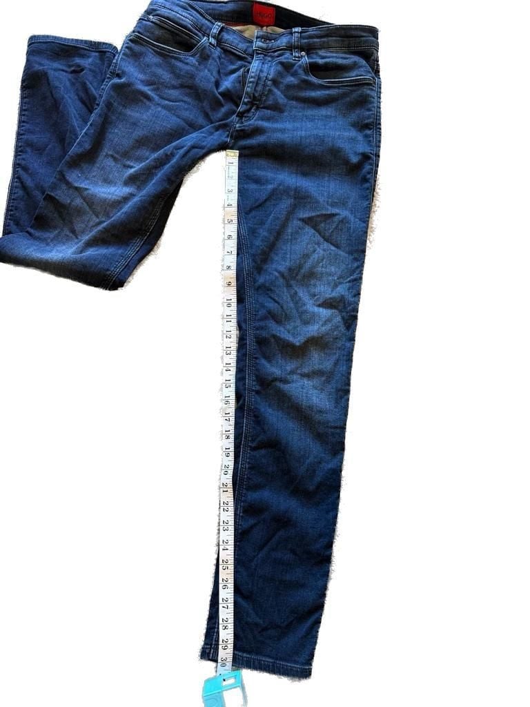 HUGO Hugo Boss Dark Wash Slim-Fit Jersey Denim Jeans 6