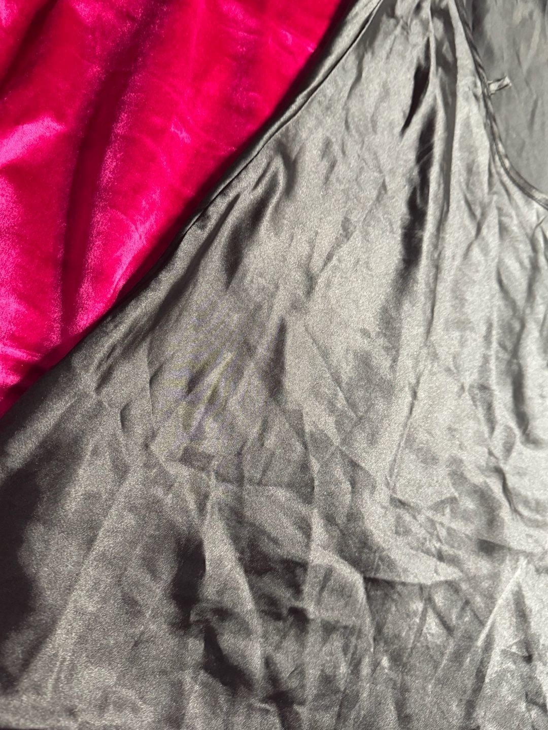 VS Luxe Satin Halter Mini Slip Dress in Pure Black 8