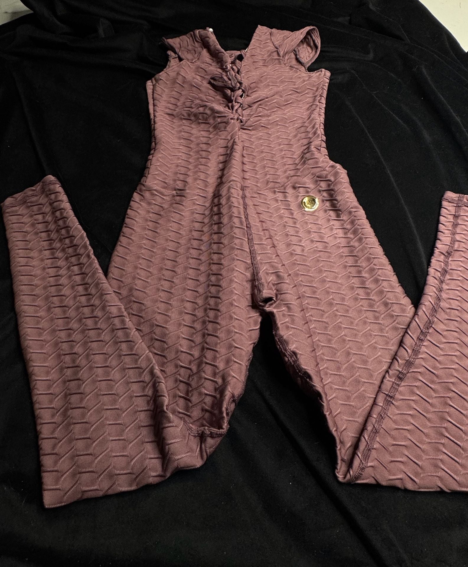 Colombia Active Textured Lace-Up Front Jumpsuit 5