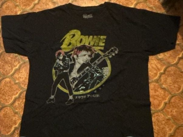 David Bowie Ziggy Stardust 1972 Tour Graphic T-Shirt 2