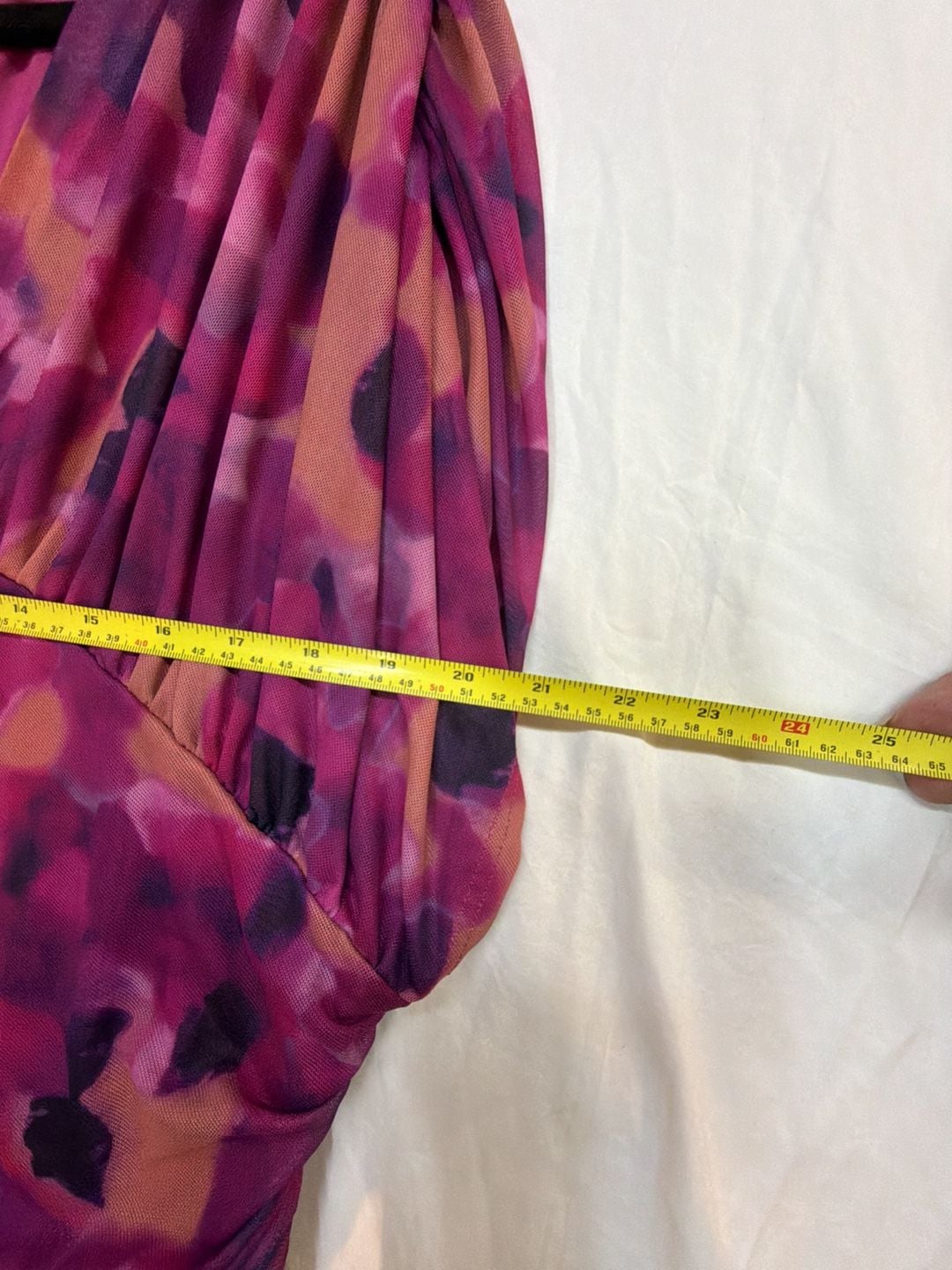 Plus Size V-Neck Batwing Sleeve Ruched Waist Floral Print Maxi Dress 5