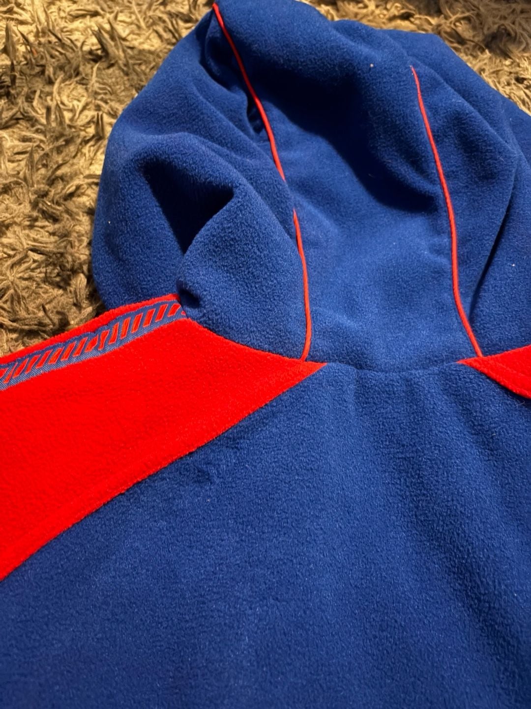 Vintage 90s New England Patriots Reversible Jacket XL NFL Red Blue Hooded 8