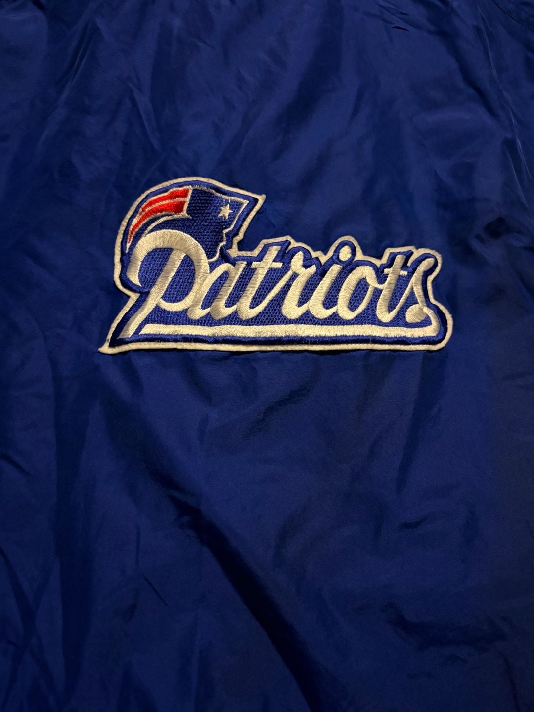 Vintage 90s New England Patriots Reversible Jacket XL NFL Red Blue Hooded 9