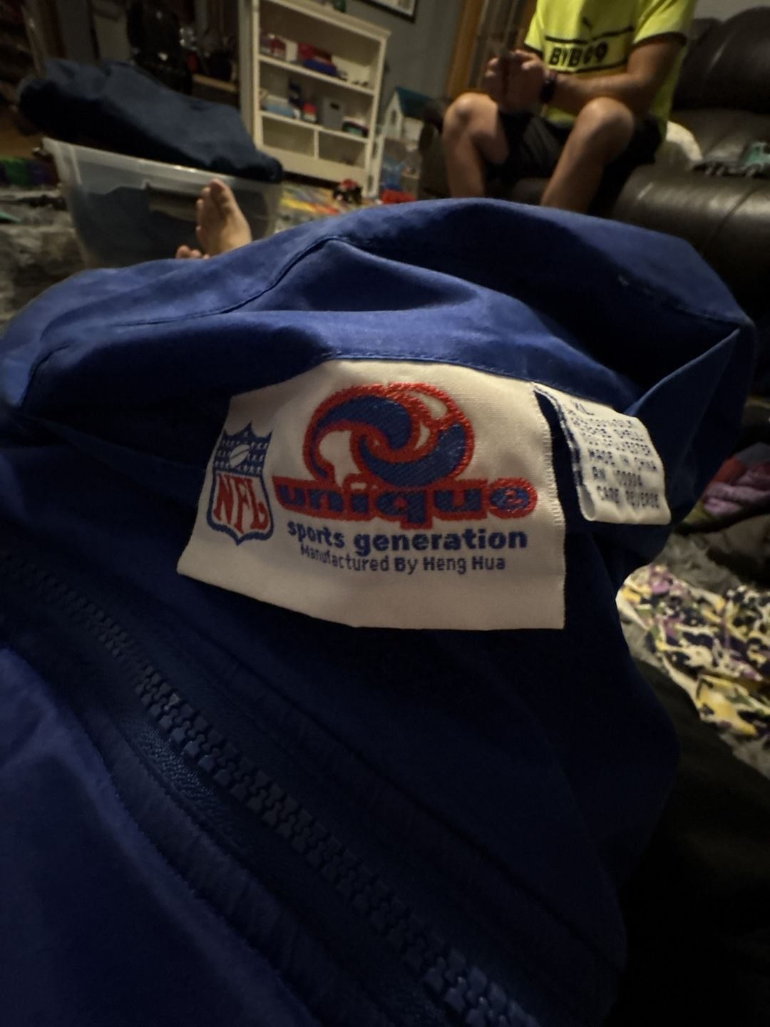 Vintage 90s New England Patriots Reversible Jacket XL NFL Red Blue Hooded 12