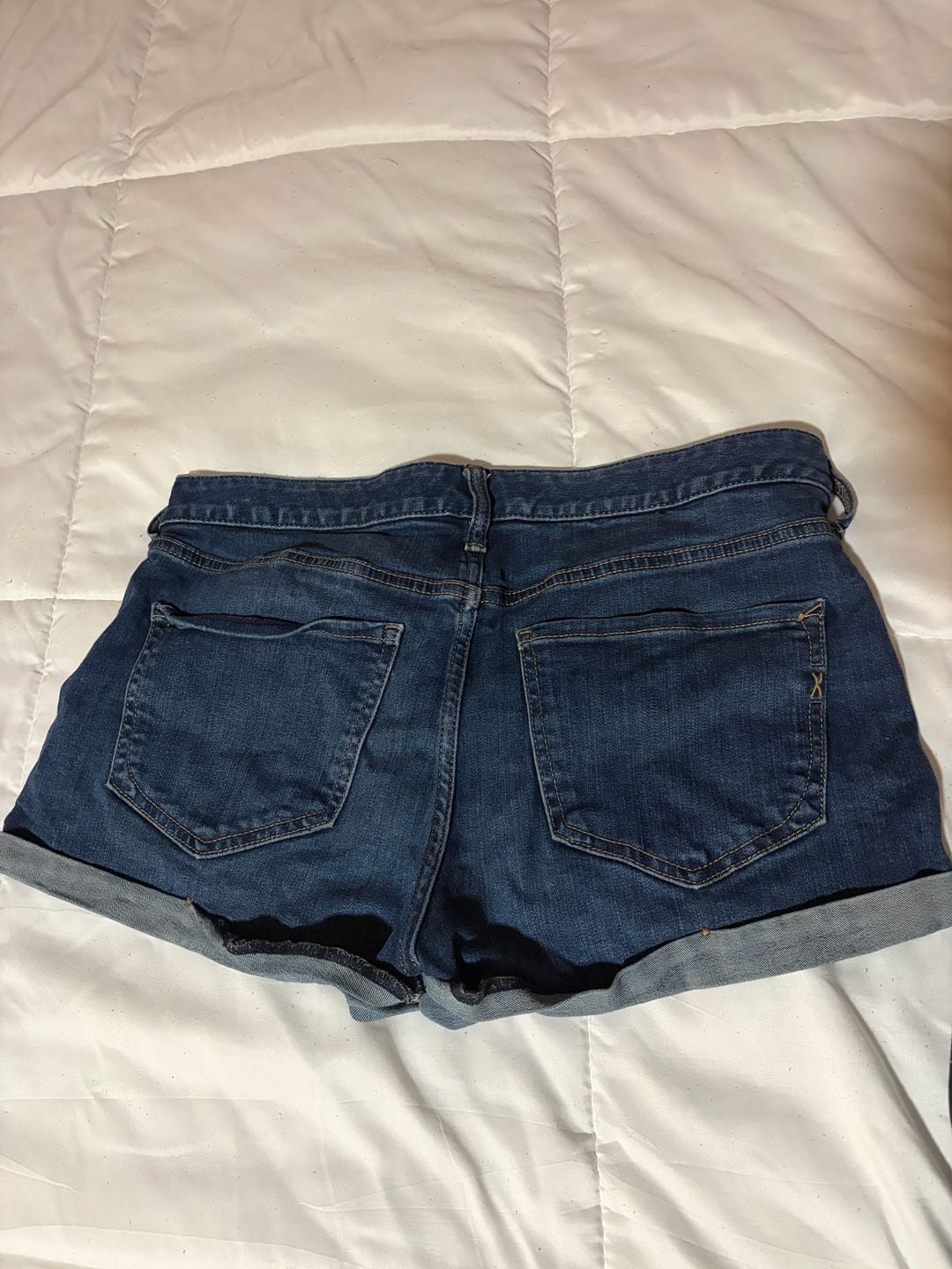 Express Stretch Performance Shortie Relaxed Low Rise Denim Shorts 5