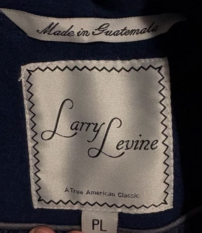 Larry Levine Women's Wool Blend Single Breasted Walking Coat Windsor Navy Size PL 3