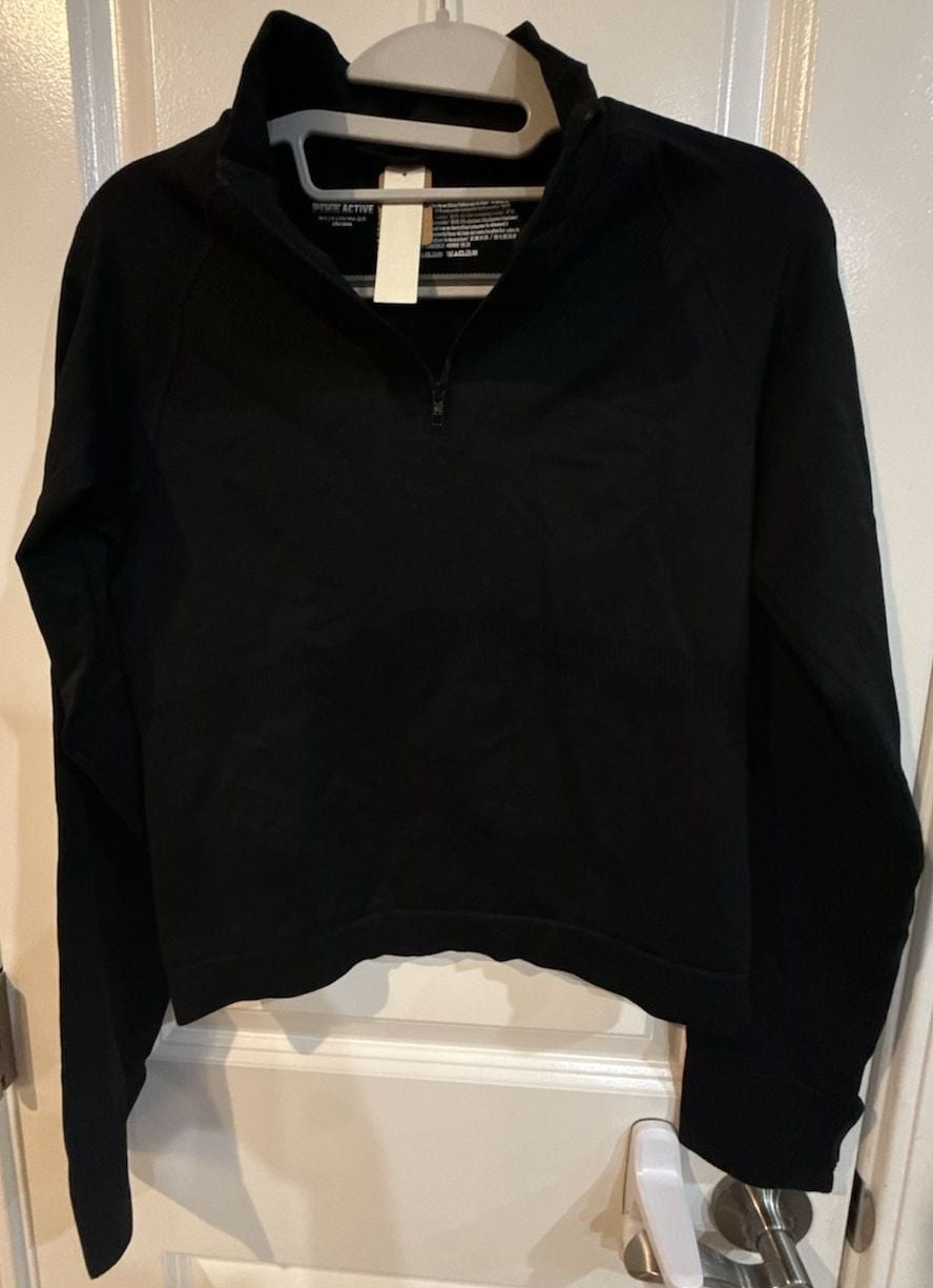 VS PINK Active Seamless Quarter-Zip Pullover with Thumbholes 2