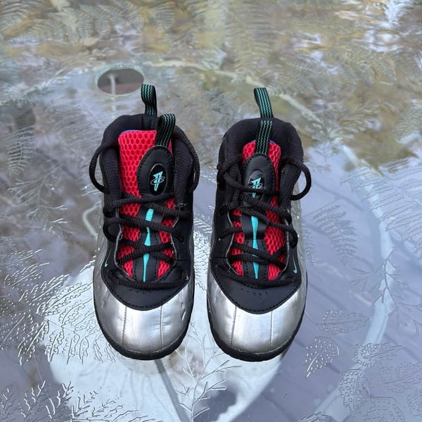 Nike Little Posite One "All-Star" Metallic Silver/Black Toddler Shoes Size 10C