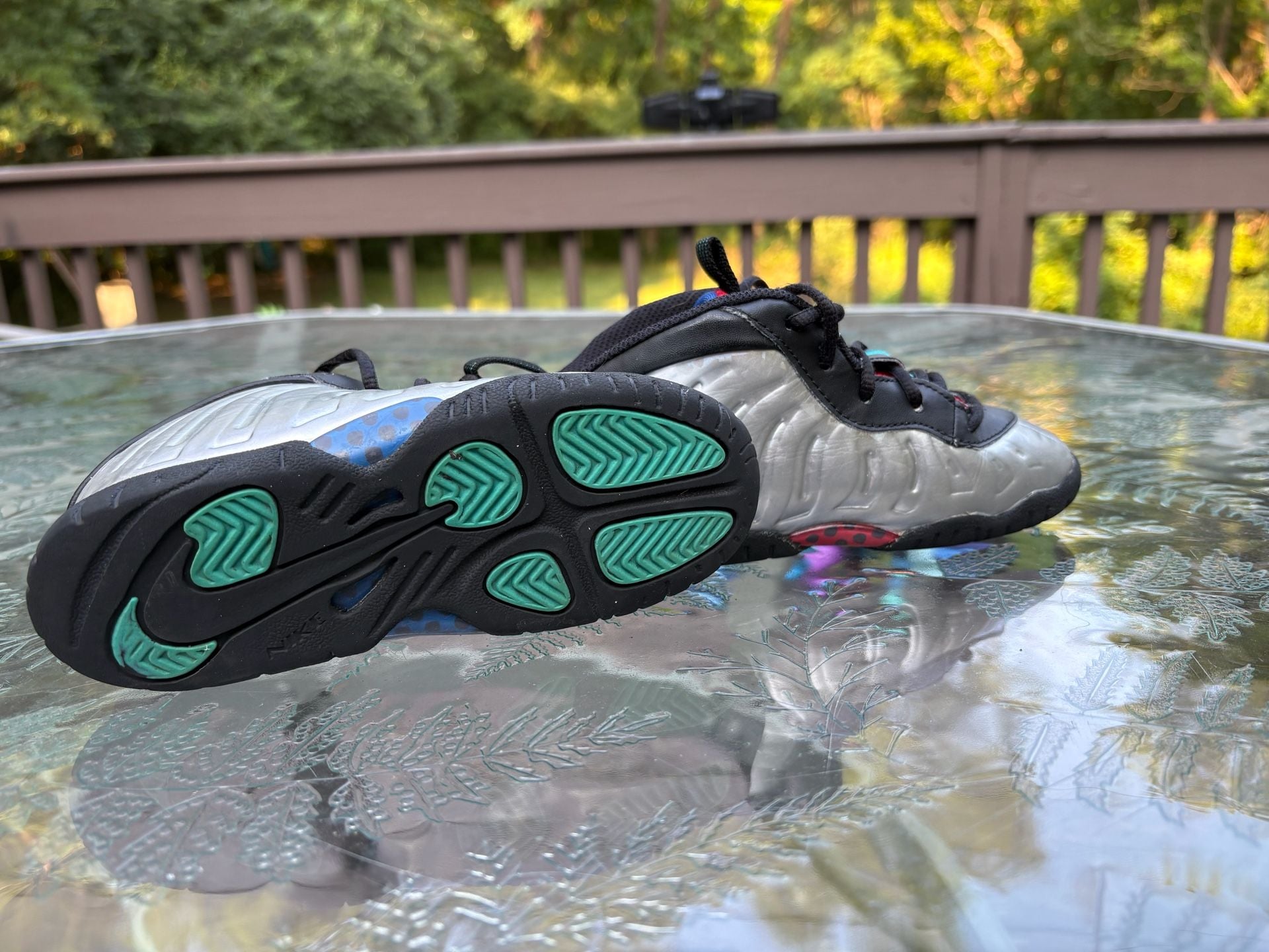 Nike Little Posite One "All-Star" Metallic Silver/Black Toddler Shoes Size 10C 4