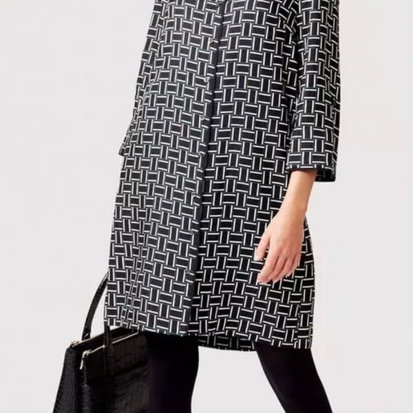 Hobbs London Aubery Geometric Print Shirt Dress