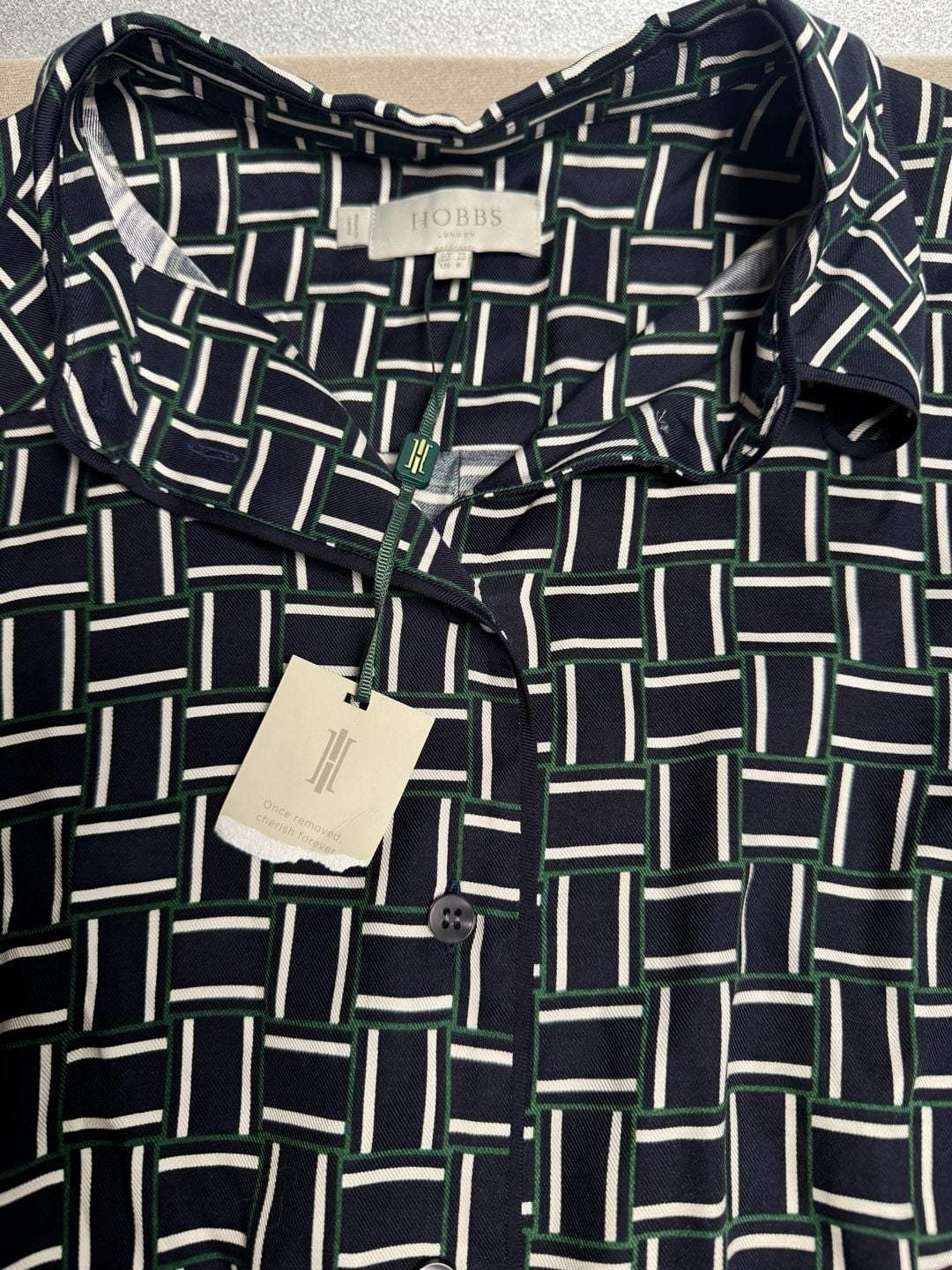Hobbs London Aubery Geometric Print Shirt Dress 5