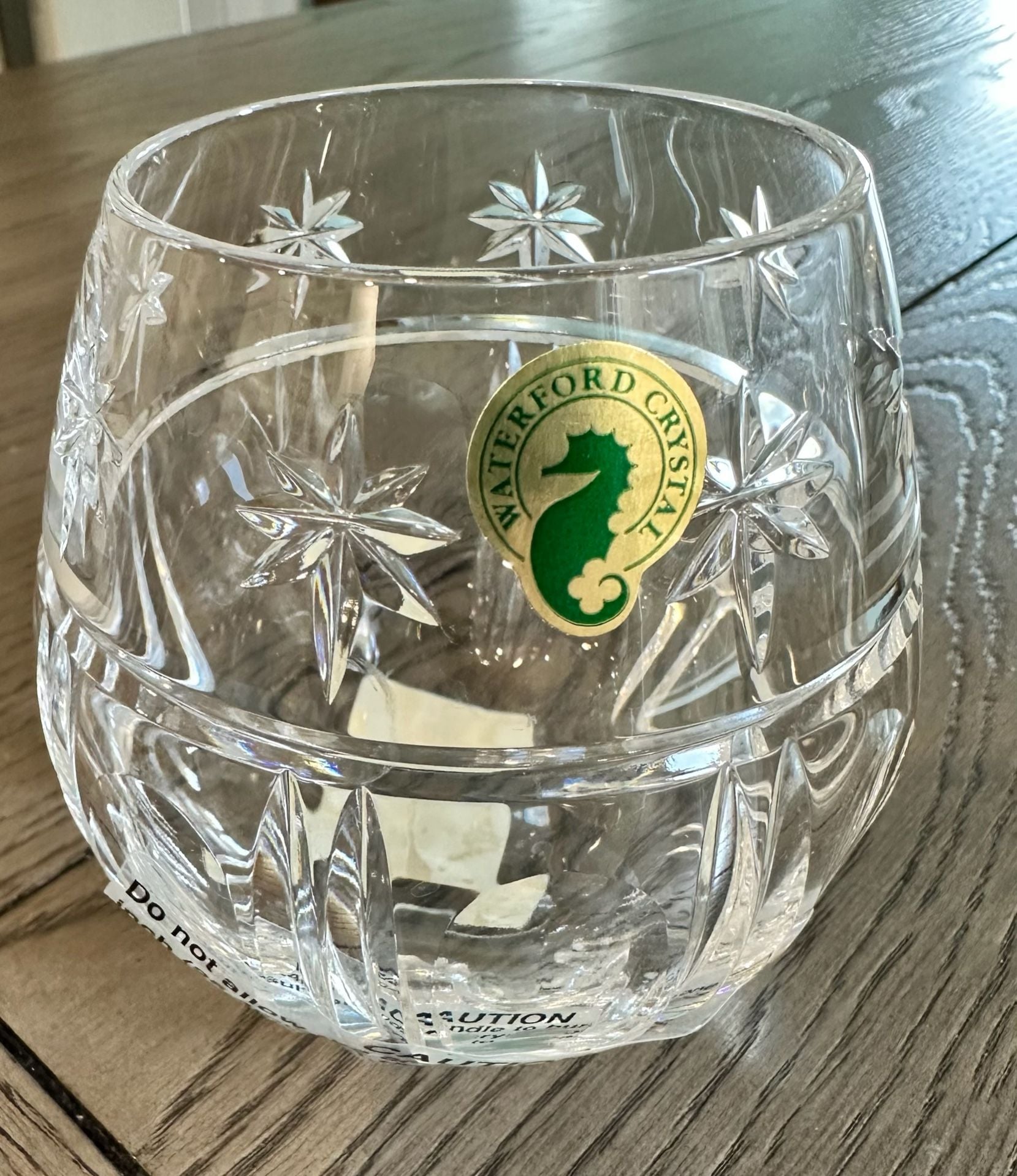 Waterford Crystal Holiday Votive Candle Holder with Starburst Pattern 2
