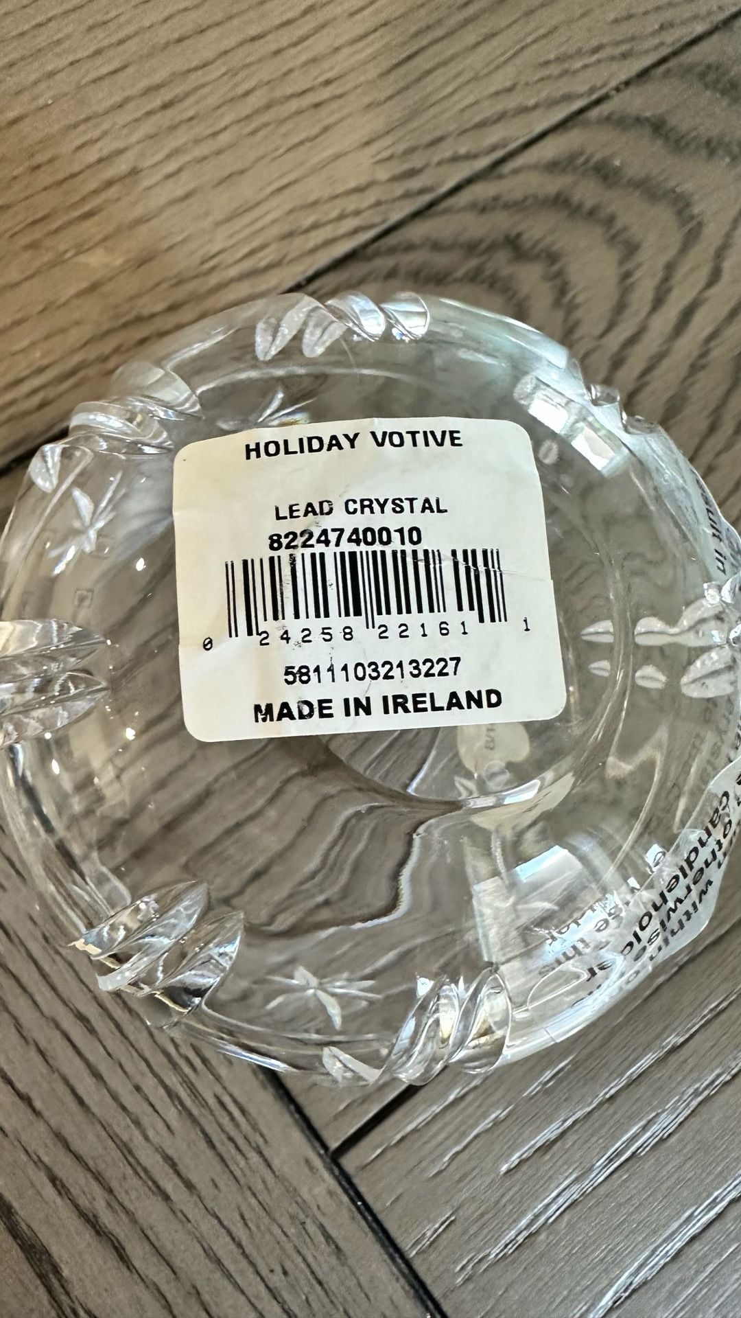Waterford Crystal Holiday Votive Candle Holder with Starburst Pattern 3