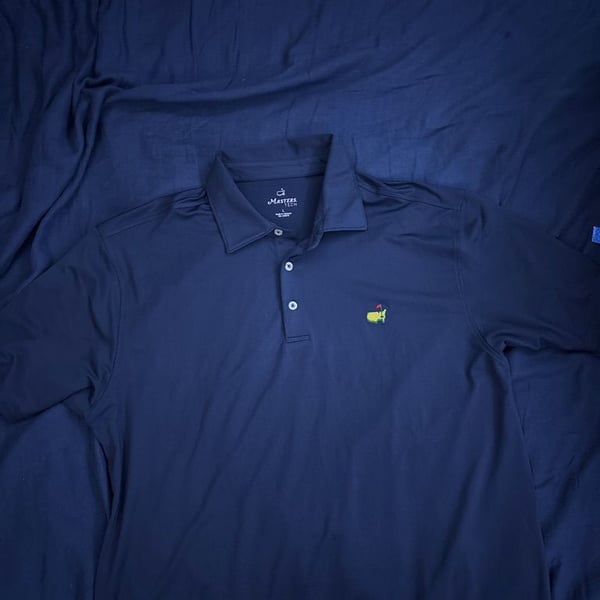 Masters Tech Golf Polo Shirt Navy Blue Size Large
