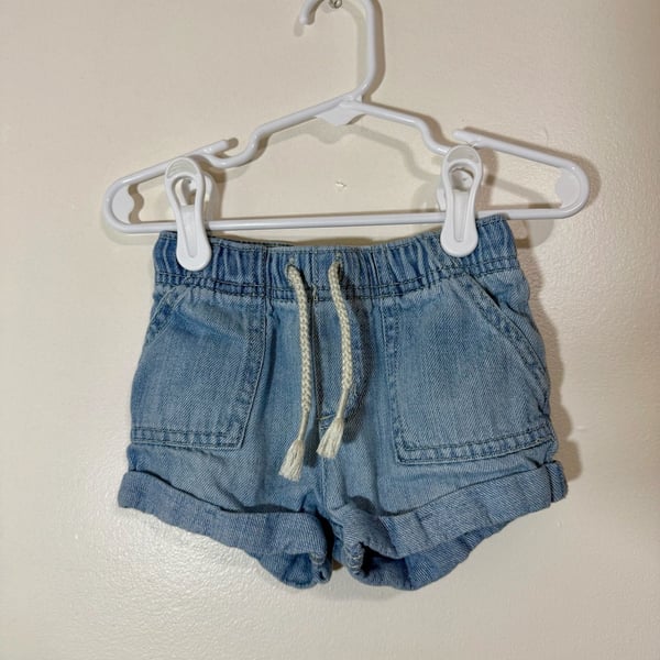 Cat & Jack Girls Denim Pull-On Shorts with Drawstring Waist