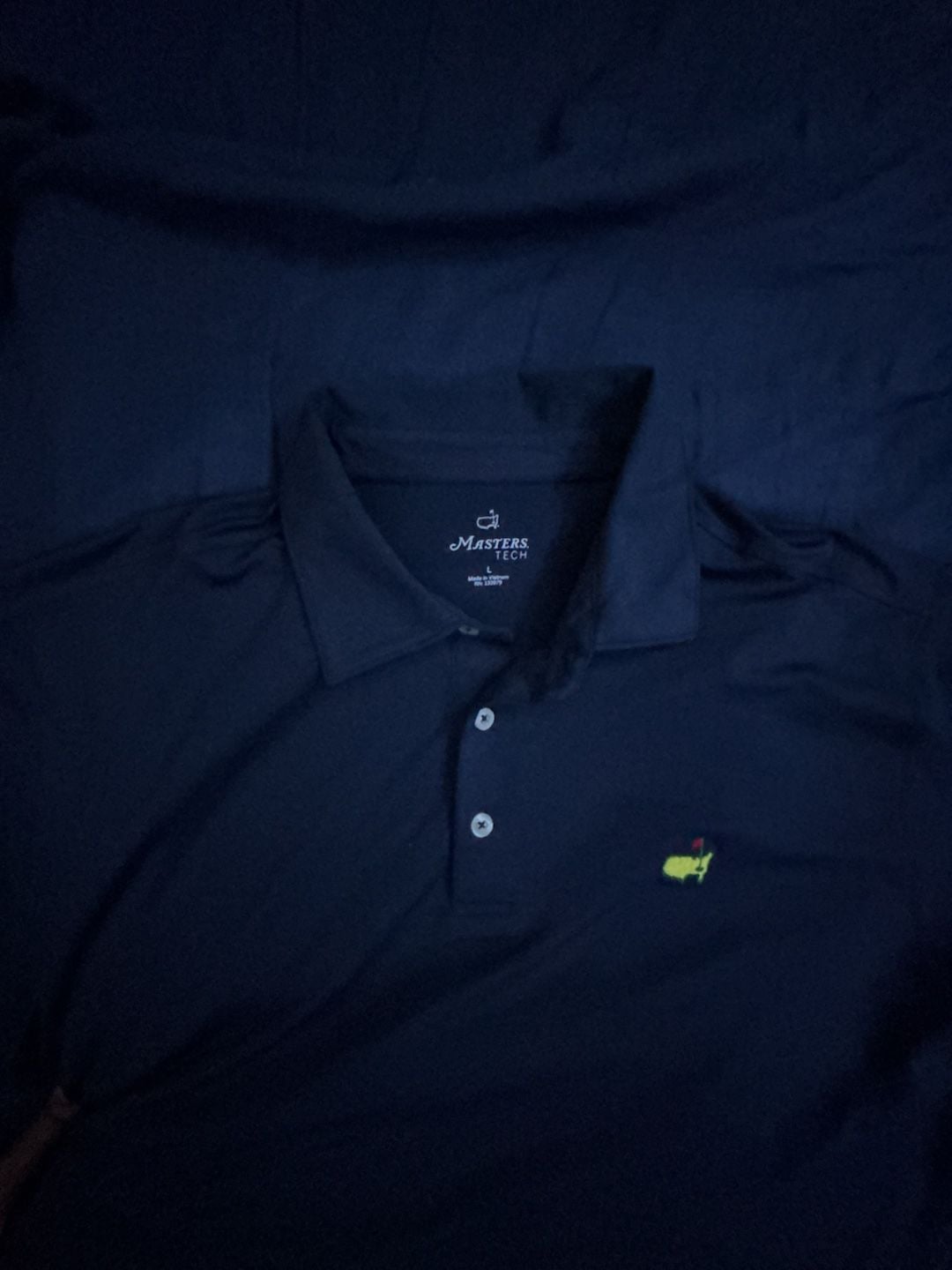 Masters Tech Golf Polo Shirt Navy Blue Size Large 2