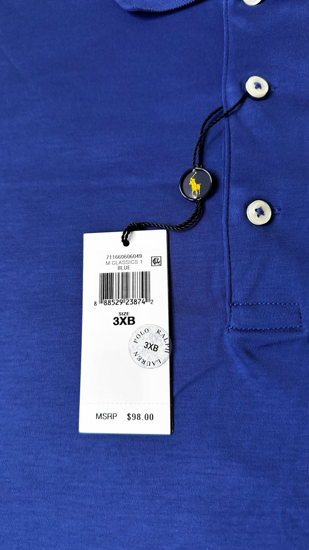 Polo Ralph Lauren Men's Classic Fit Short Sleeve Polo Shirt Blue Size 3XB 5