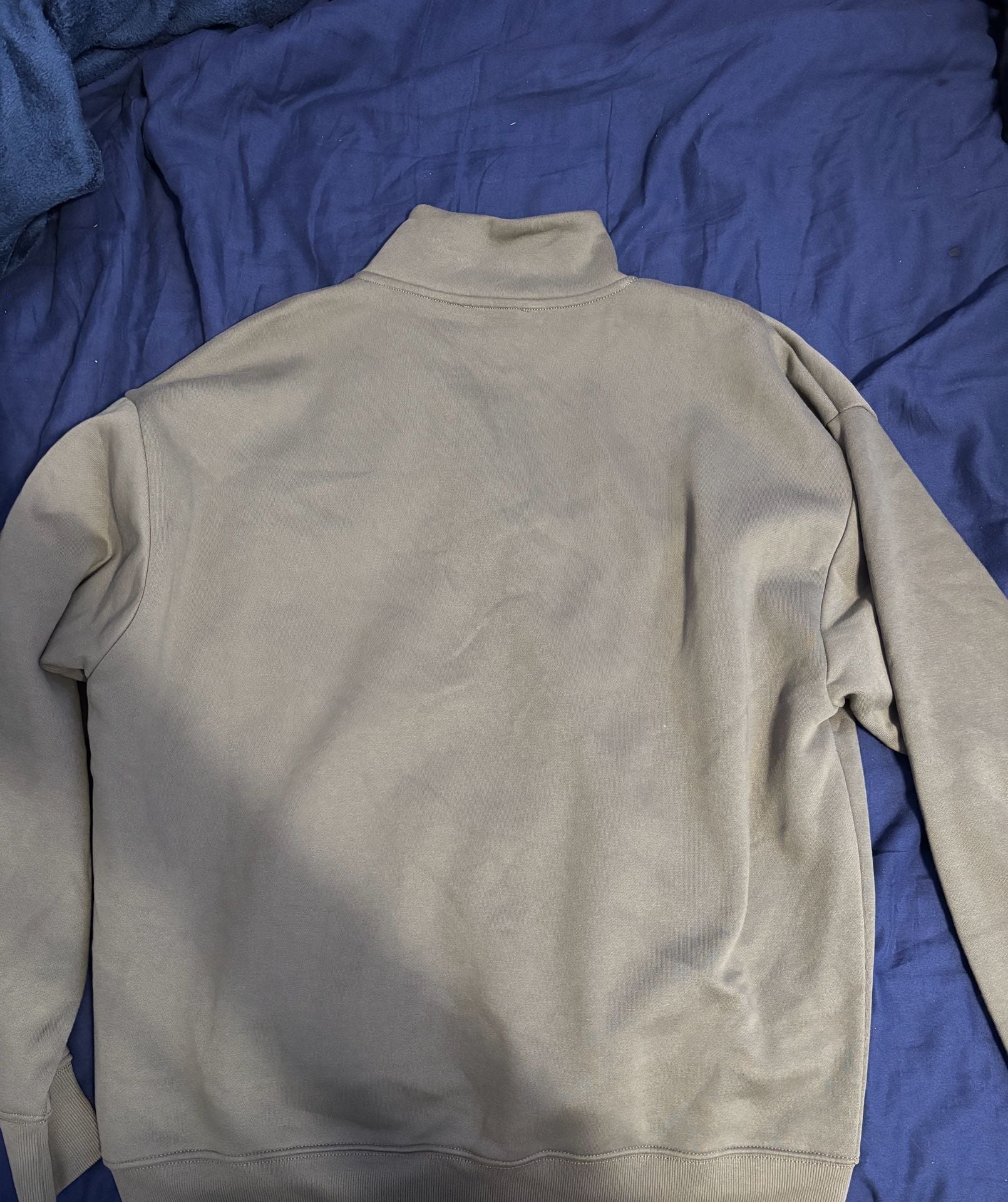 True Religion Brand Jeans Olive Green Quarter-Zip Pullover Sweatshirt 2
