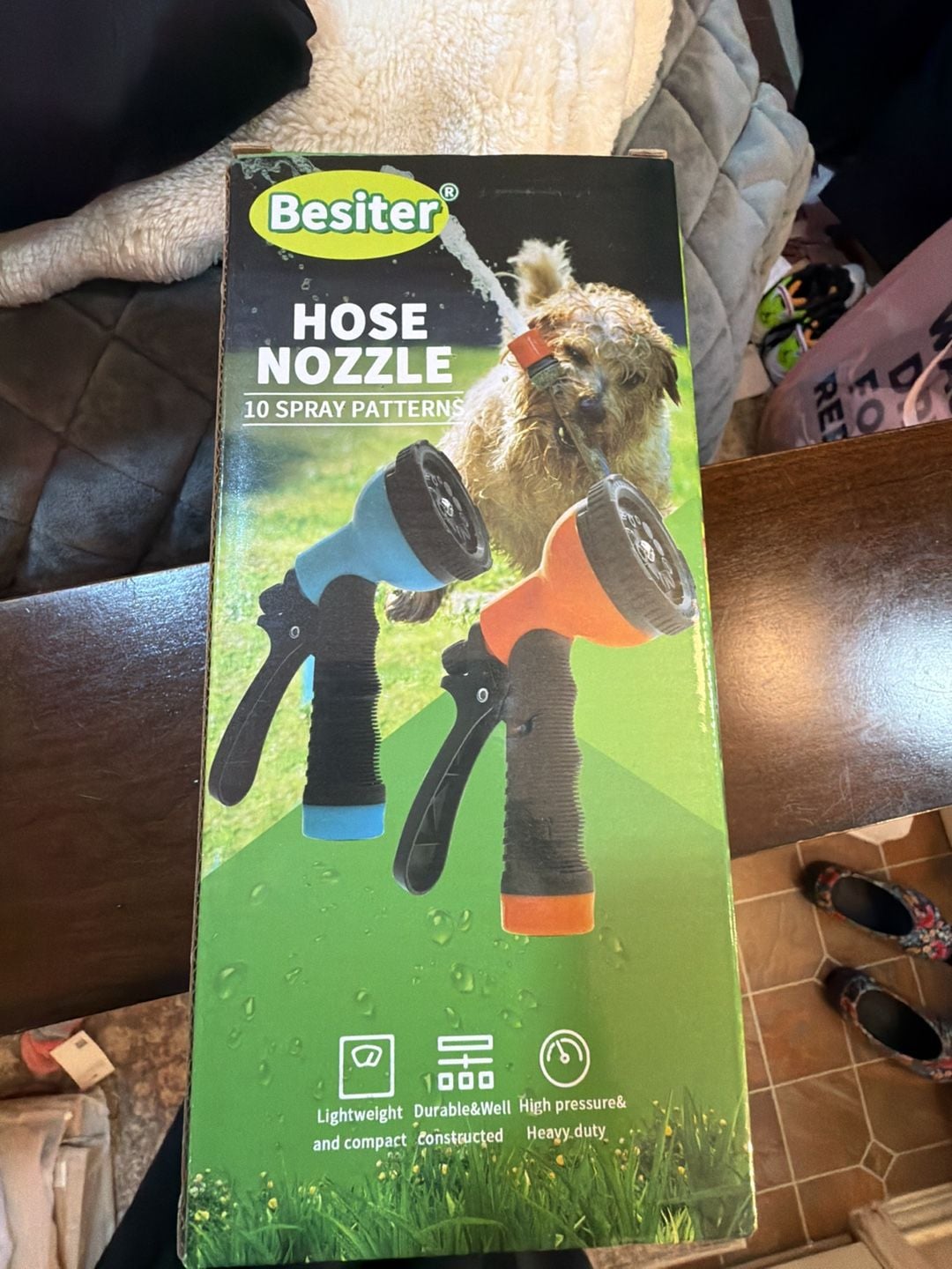 Besiter 2 Pack 10-spray pattern heavy Duty Garden Hose 1