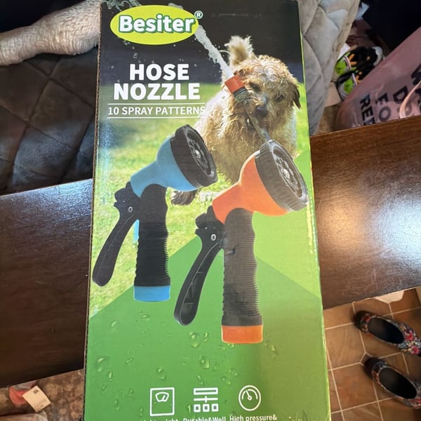 Besiter 2 Pack 10-spray pattern heavy Duty Garden Hose