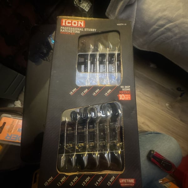 ICON Professional Stubby Metric Ratcheting Wrench Set 10 Piece WRSTM-10