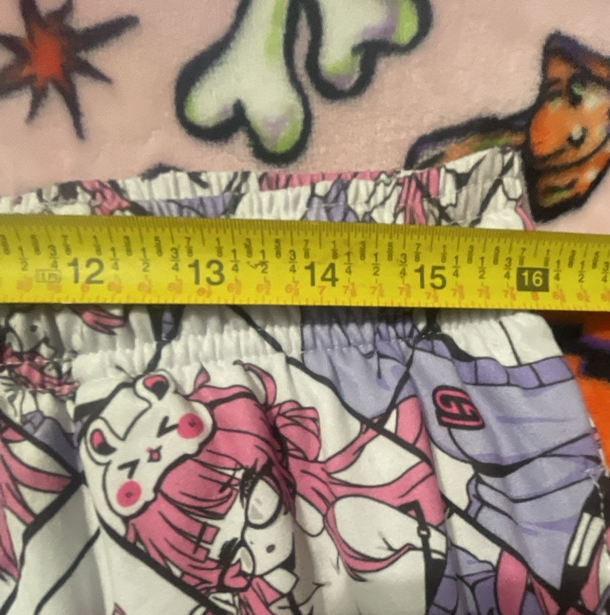 Gamer Supps Anime Waifu Pajama Set - Purple T-Shirt and Patterned Lounge Pants 9