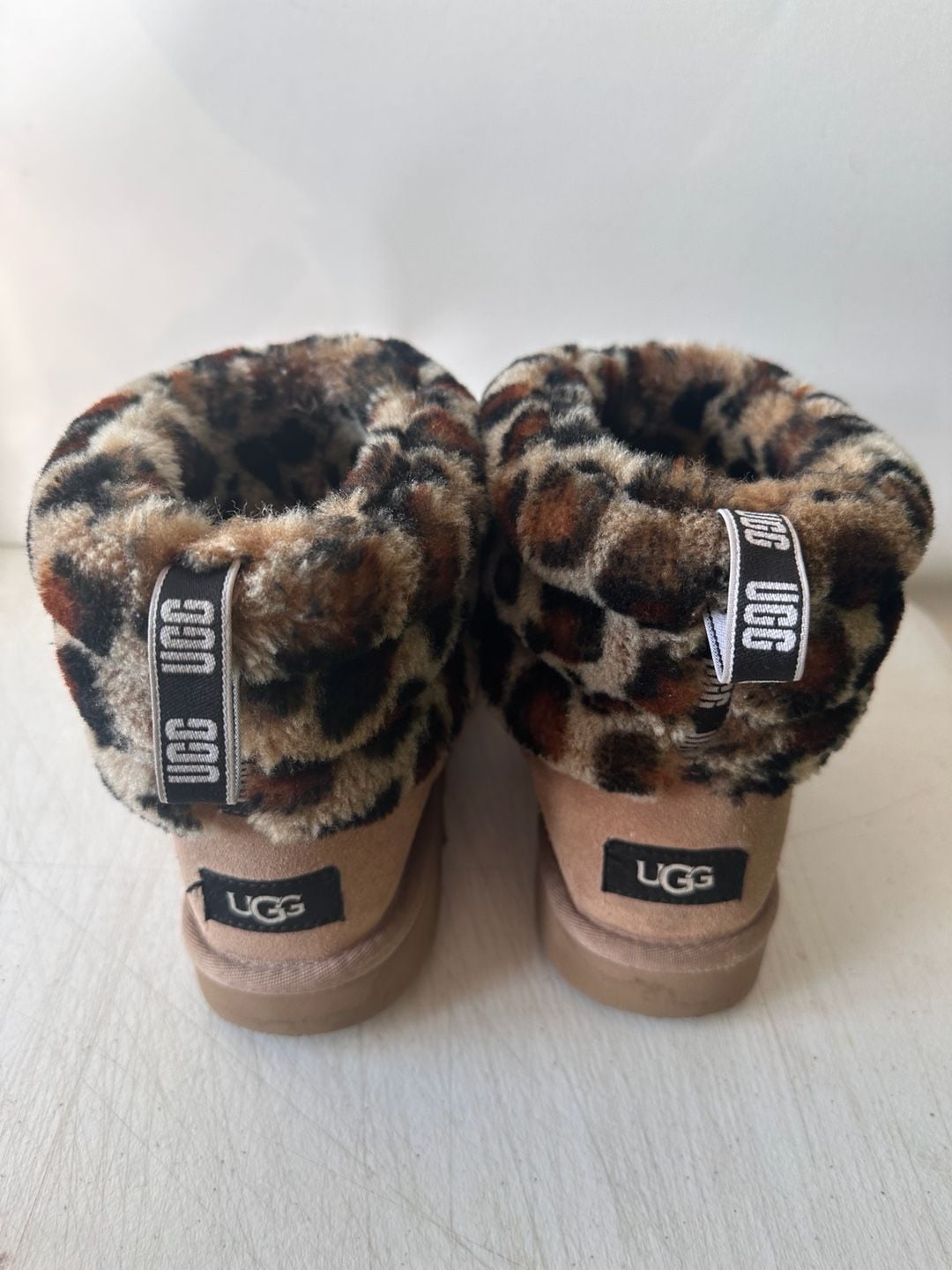 UGG Fluff Mini Quilted Leopard Boots 3