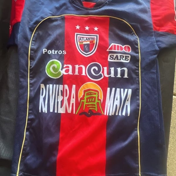 Garcis Atlante FC 2007-2009 Home Soccer Jersey Boys sz 12