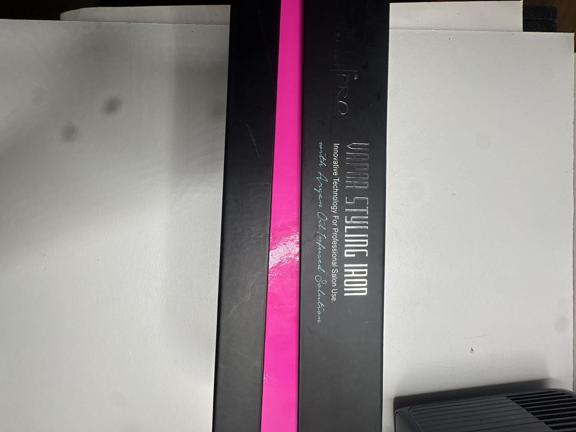 Ceramic Tourmaline Vapor Styling Hair Straightener with Argan Infusion Oil -Pink 7