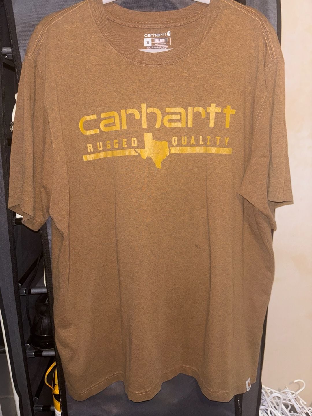 Carhartt Men's Relaxed Fit Texas Rugged Quality Graphic T-Shirt Brown XL 2