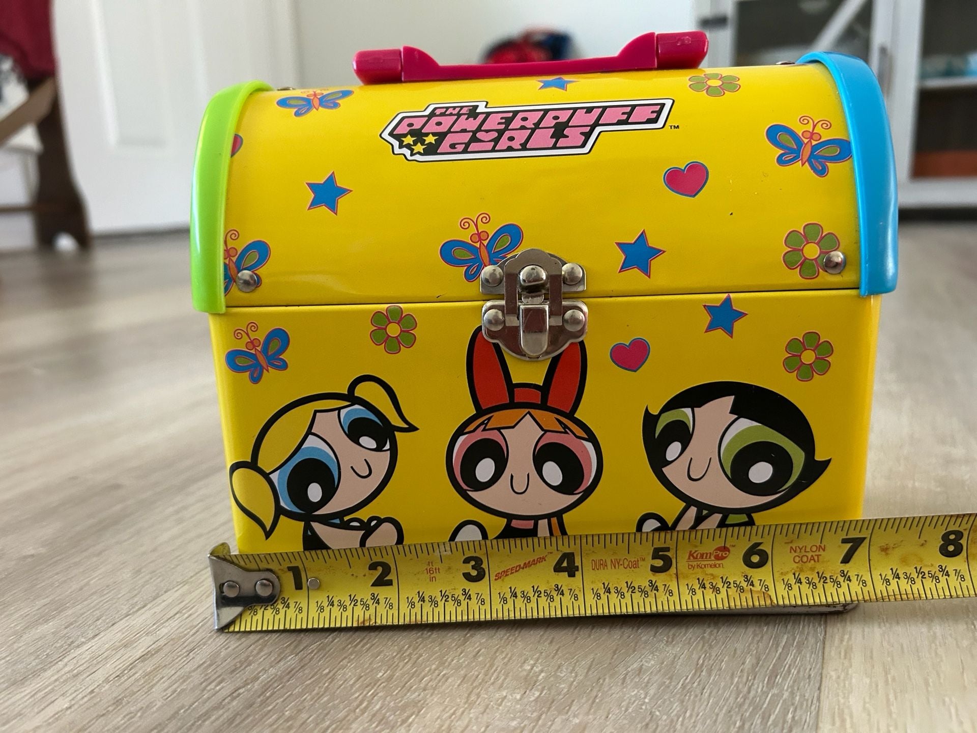 Vintage 1999 The Powerpuff Girls Metal Lunch Box Tin Purse Cartoon Network 9
