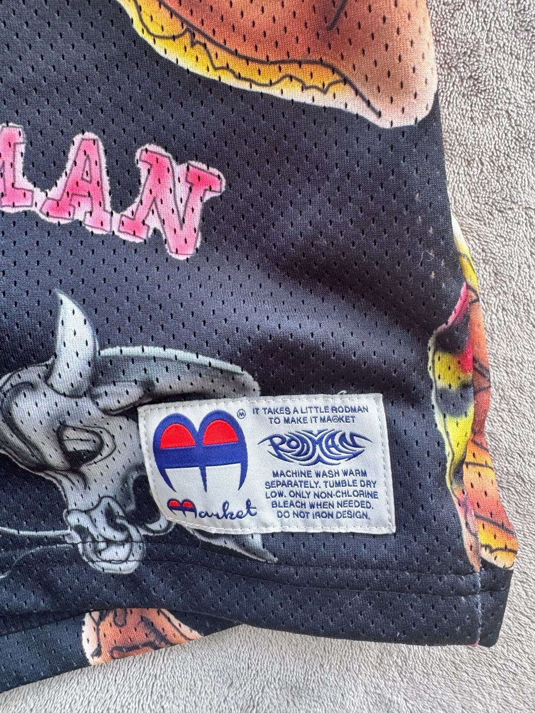 Market x Dennis Rodman All-Over Print Basketball Jersey and Mesh Shorts Set 7