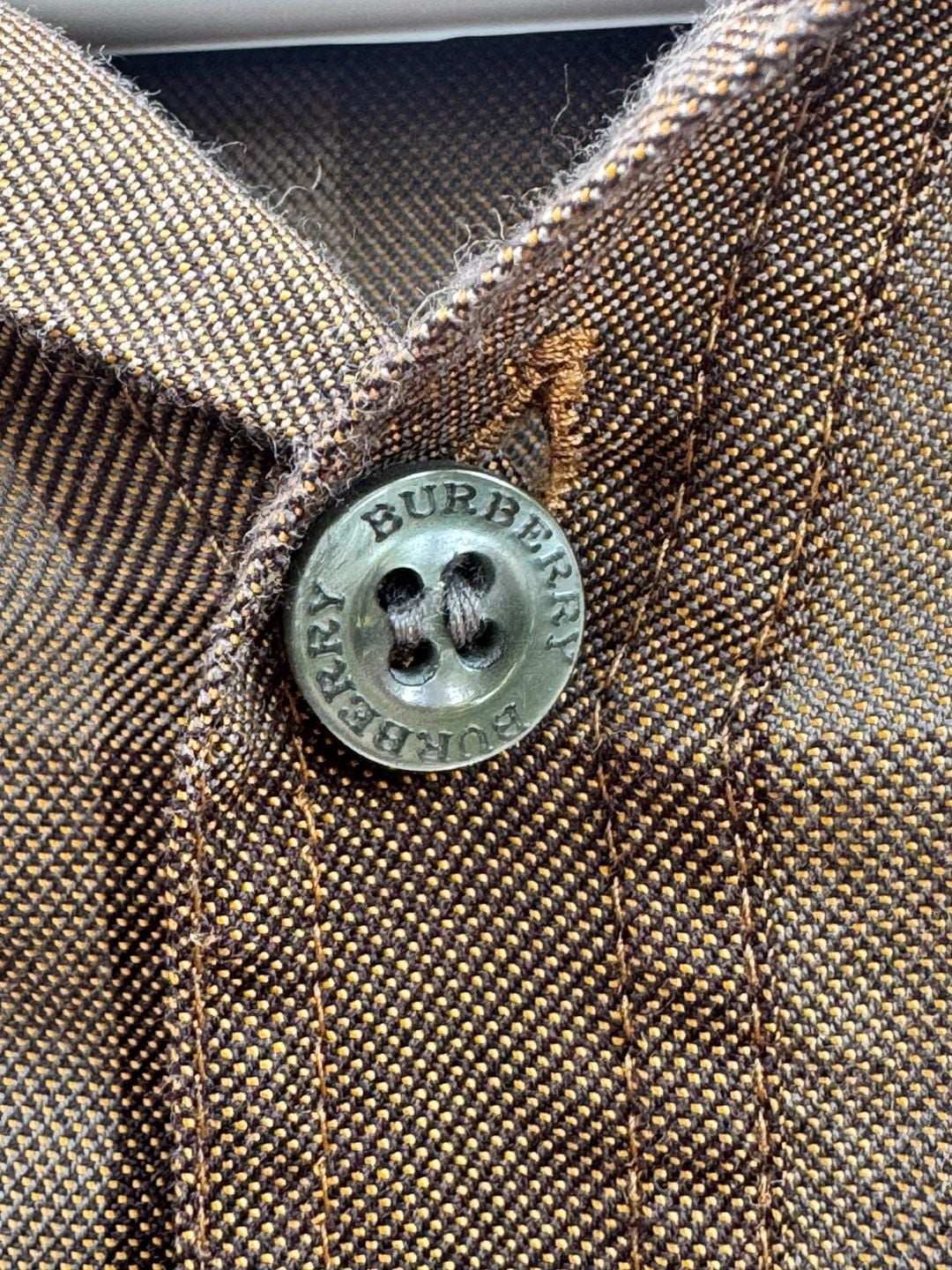 Burberry Brit Men's Brown Plaid Button-Up Long Sleeve Shirt XXL 6